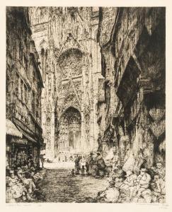 De BRUYCKER Jules 1870-1945,Rouen Cathedral,1930,De Vuyst BE 2017-10-21