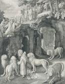 de BRUYN Nicolaes 1571-1652,Daniel in der Löwengrube,1618,Leo Spik DE 2016-10-06