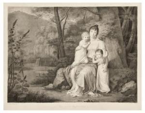 DE BRY Laure,Portrait of a mother with her two children, seated,Bloomsbury New York US 2009-05-06