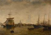 de BURBURE Louis, vicomte 1837-1911,Vue d'un port,Etienne de Baecque FR 2021-03-01