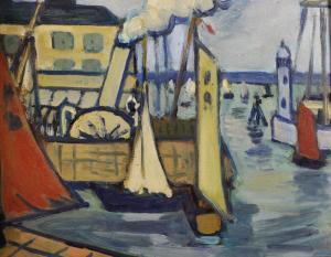 DE BUYS ROESSINGH Henry 1899-1955,A Harbour, with Sailing Boats,John Nicholson GB 2019-06-26