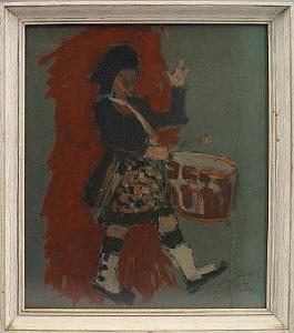 DE BUYS ROESSINGH Henry 1899-1955,A Scottish marching band drummer,1943,Rosebery's GB 2014-10-04