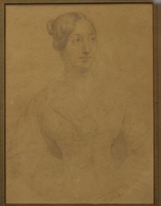 de CAISNE Henri 1799-1852,Portrait de Femme,Swann Galleries US 2013-06-27