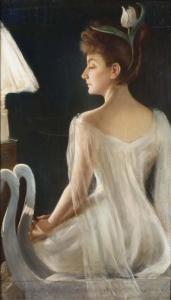 DE CARAMAN CHIMAY GHISLAINE 1865-1955,Femme assise de dos,1892,Christie's GB 2005-06-29
