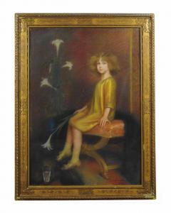 DE CARAMAN CHIMAY GHISLAINE,Portrait of Portrait of Marie José of Belgium,1914,Christie's 2012-04-01