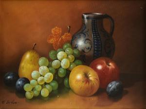 de CARO Werner 1945,Still Life with Pitcher and Fruit,Simpson Galleries US 2022-10-01