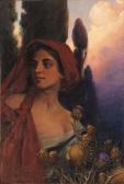 de CAROLIS Adolfo 1874-1928,Donna con foulard rosso,Meeting Art IT 2008-10-18