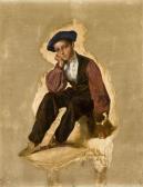 DE CHâTILLON Auguste,Jeune basque assis,1818,Artcurial | Briest - Poulain - F. Tajan 2012-10-17