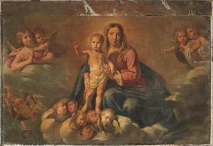 de CHAMPAIGNE Jean Baptiste 1631-1681,The Madonna and Child with angels,Bonhams GB 2021-12-08
