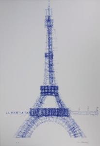 DE CHARMOY COZETTE 1939,La Tour Eiffel tamponnée,Sadde FR 2020-08-26