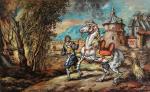 DE CHIRICO Giorgio 1888-1978,Stalliere e cavallo in un bosco con sfondo di cast,Antonina 2013-04-08