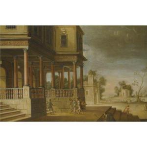DE CIEZA josé 1656-1692,A CAPRICCIO LANDSCAPE WITH FIGURES RETURNING TO A ,Sotheby's GB 2010-04-29