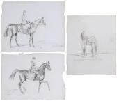 de CLAVIERE Bernard 1934-2016,Mlle. Rey on horseback,Brunk Auctions US 2013-05-11