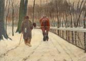 de CLERCK Henry,Winter landscape with a man and barge horse by a c,Woolley & Wallis 2021-08-11