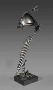 DE COCK JEF 1949,a helmet decorated with assembled steel drops and limbs,Chait US 2007-04-29