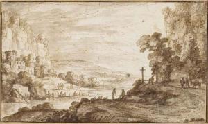 de COCK Maerten 1578-1661,A river landscape,1630,Christie's GB 2014-12-10