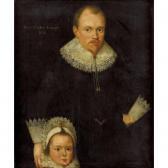 de COLONE Adam 1622-1628,PORTRAIT OF BENJAMIN CUTLER WITH HIS INFANT SON,Sotheby's GB 2006-09-19