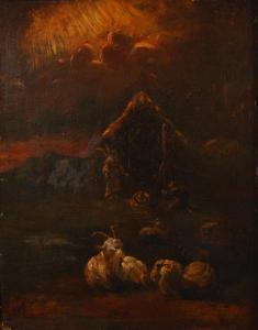 DE COLONIA Adam 1634-1685,L'annonciation aux bergers,Brussels Art Auction BE 2018-10-09