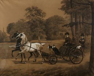 de CONDAMY Charles Fernand 1855-1913,La duchesse de Rohan en attelage,1879,De Maigret FR 2024-04-05