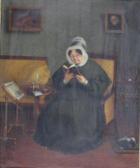 DE CORNULIERS H,Femme lisant,1884,Saint Germain en Laye encheres-F. Laurent FR 2015-04-19