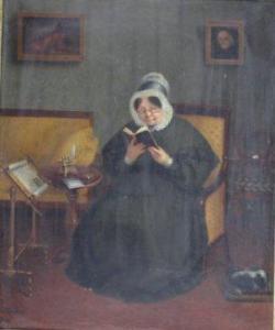 DE CORNULIERS H,Femme lisant,1884,Saint Germain en Laye encheres-F. Laurent FR 2015-04-19