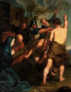 De CRAYER Gaspard 1584-1669,JESUS FÄLLT UNTER DER LAST DES KREUZES,1617,Hampel DE 2021-03-25