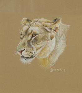 DE CREM Johan 1962,Tête de lionne,Brussels Art Auction BE 2015-03-31