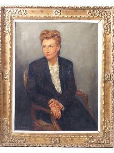 de DECKER Luc 1907-1982,Portrait de femme,VanDerKindere BE 2021-10-26