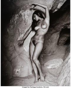 DE DIENES Andre 1913-1985,Untitled (Nude Standing in Cave),1960,Heritage US 2024-02-14