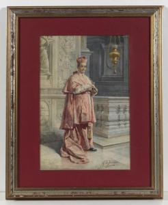 de DOMINICIS Achille 1851-1917,Ritratto di cardinale,Capitolium Art Casa d'Aste IT 2021-12-15