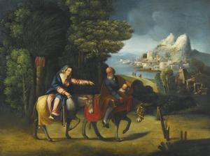 de DOSSI Battista Luteri 1474-1548,THE FLIGHT INTO EGYPT,Sotheby's GB 2015-11-24