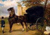 de DREUX Alfred 1810-1860,Cabriolet devant le portail,1838,Binoche et Giquello FR 2009-11-18