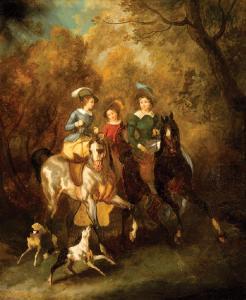 de DREUX Alfred 1810-1860,Ladies on Horses,1835,Neal Auction Company US 2018-09-15