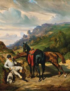 de DREUX Alfred 1810-1860,Le Lad Blanc et ses Chevaux,Palais Dorotheum AT 2024-04-25