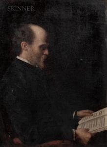 De EVANS Scott 1847-1898,Portrait of Professor Edward Mayerhofer,1892,Skinner US 2020-07-16