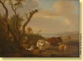 de FASSIN Nicolas Henri J 1728-1811,Troupeau sur fond de paysage lacustre,Horta BE 2008-05-19