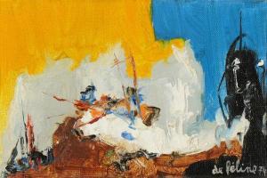 DE FELINE jacques 1928-1999,Paysage abstrait,1974,Etienne de Baecque FR 2012-11-17
