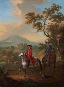 De FERG Franz Paula 1689-1740,Zwei Reiter in abendlicher Landschaft,Lempertz DE 2023-11-18