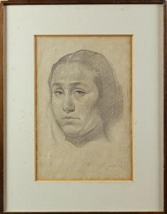 de FERRATER Antoni 1868-1942,Rostro de mujer,Bonanova ES 2023-02-02