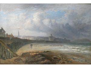 DE FLEURY J.V 1847-1868,FIGURES ON A BEACH,1891,Lawrences GB 2012-04-20
