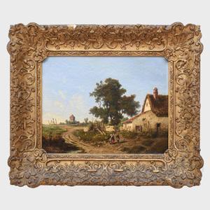 de FONTENAY Alexis 1815-1892,Rural Landscape with a Distant Castle,Stair Galleries US 2019-04-27