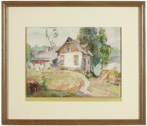 De Forrest Schook f 1872-1942,Small house in a landscape,John Moran Auctioneers US 2016-01-19