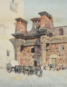 de FRANCESCHI Mariano 1849-1896,THE TEMPLE OF PALLAS, ROME,Dreweatts GB 2022-12-02