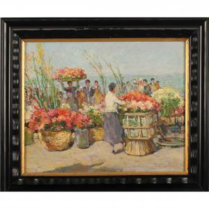 De FRANCISCO Pietro 1873-1969,Mercato dei fiori,Galleria Sarno IT 2023-11-24