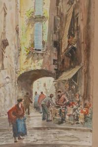 DE FULVIS,Italian street scene,20th century,Crow's Auction Gallery GB 2021-08-04