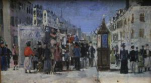 DE GAILLARD H.LAFARGE 1800-1900,Scène de rue parisienne,Osenat FR 2013-04-28
