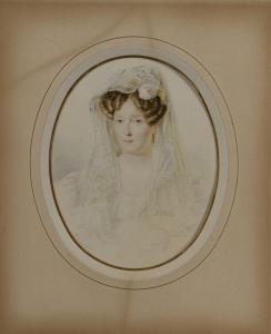de GALARD Gustave 1779-1841,Portrait de femme à la mantille,1820,Daguerre FR 2023-01-24