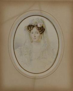 de GALARD Gustave 1779-1841,Portrait de femme à la mantille,Daguerre FR 2021-12-15
