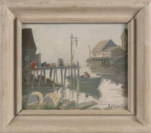 DE GARTHE WILLIAM EDWARD 1907-1983,Harbor scene,Eldred's US 2022-05-26