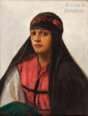 de GASTYNE Marc 1889-1982,La jeune algérienne au foulard,Gros-Delettrez FR 2018-11-28